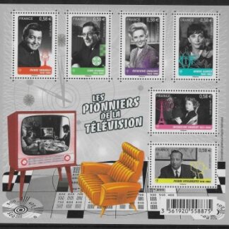 2013 France  MS.5469  Pioneers of Television. U/M (MNH).