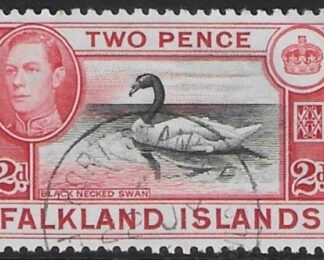 1938 Falkland Islands SG150 2d Black & carmine-red Used