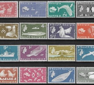 1963 South Georgia  pre decimal definitives  SG.1-16 U/M (MNH)