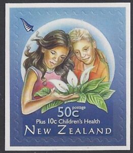 2007 New Zealand SG.2992 Childrens Health 50c+ 10c self adh. U/M (MNH)
