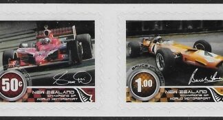 2009 New Zealand  SG.3122-3  New Zealand Champions of Motor Sport. S/Adh.  U/M (MNH)