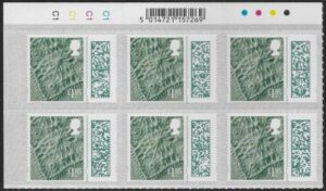 NI172  £1.85 Linen  2B   Barcoded stamp. cyld. C1x4   Phos C1 Cartor.  U/M (MNH)