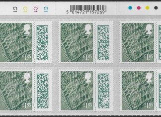 NI172  £1.85 Linen  2B   Barcoded stamp. cyld. C1x4   Phos C1 Cartor.  U/M (MNH)