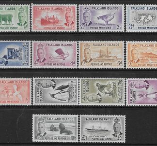 1952 Falkland Islands SG.172-185  KGVI set 14 values  U/M (MNH)