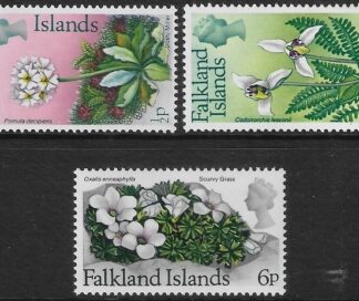 1974 Falkland Islands. SG.293-5 Flowers set 3 values U/M (MNH)