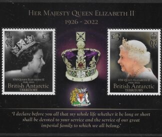 2023 British Antarctic -  MS.831 HM Queen Elizabeth II 1926-2022  mini sheet, U/M (MNH)