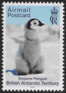 2023 British Antarctic - SG.828  Emperor Penguin (postcard rate) 1 value., U/M (MNH)