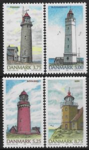 1996 Denmark SG.1077-80 Lighthouses U/M (MNH)