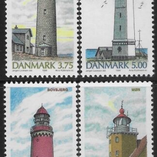 1996 Denmark SG.1077-80 Lighthouses U/M (MNH)