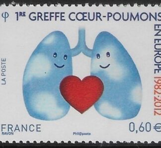 2012 France SG5200 30th Ann of First Heart & Lung Transplant  U/M (MNH)