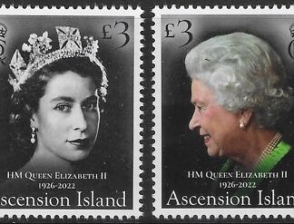 2022 Ascension SG.1355-6  HM Queen Elizabeth II 1926-2022. set 2 values U/M (MNH)