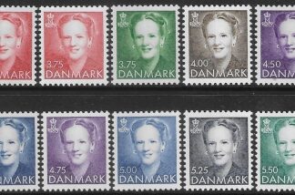 1990 Denmark SG910-9 Queen Margrethe II Set of 10 Values U/M (MNH)