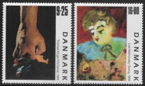 1999 Denmark SG1178-9 Paintings Set of 2 Values U/M (MNH)