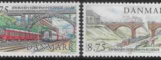 1997 Denmark SG1118-9 150th Anniv of Copenhagen-Roskilde Railway U/M (MNH)