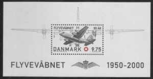 2000 Denmark MS1218 50th Anniv of Royal Danish Air Force U/M (MNH