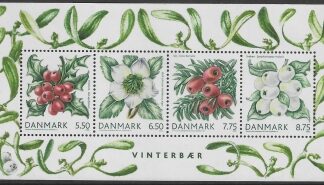 2008 Denmark MS1539a Winter Flora U/M (MNH)