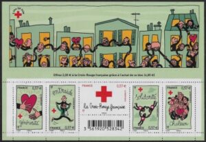 2012 France MS5257 Red Cross Fund Mini Sheet U/M (MNH)