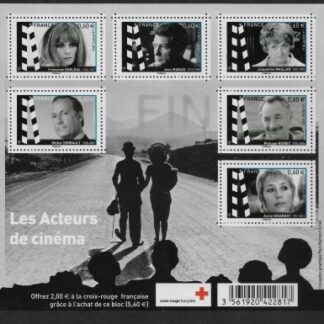 2012 France MS5254 Red Cross Fund Cinema Actors Mini Sheet U/M (MNH)