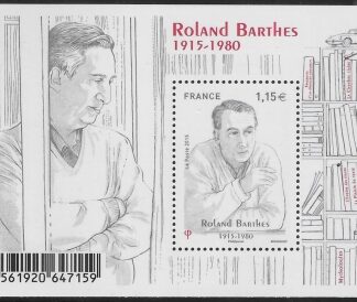 2015 France MS5874 Birth Centenary of Roland Barthes Mini Sheet U/M (MNH)
