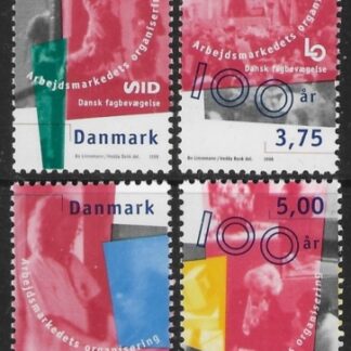 1998 Denmark SG1131-4 Confederation of Trade Unions U/M (MNH)
