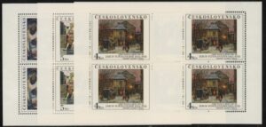 1989 Czechoslovakia - SG.3000-2 ART (24th series) 3 x sheetlets of 4 U/M (MNH)