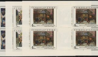 1989 Czechoslovakia - SG.3000-2  ART  (24th series) 3 x sheetlets of 4  U/M  (MNH)