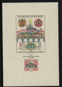 1968 Czechoslovakia - MS.1755 PRAGA 68. 'imperf '. mini sheet U/M (MNH)
