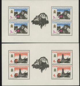1989 Czechoslovakia - SG.2997-8 Historic Bratislava, in sheetlets of 4 U/M (MNH)
