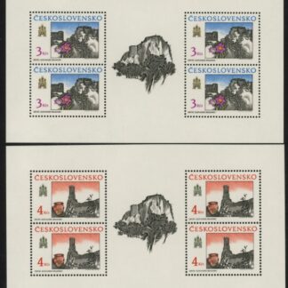 1989 Czechoslovakia - SG.2997-8  Historic Bratislava, in sheetlets of 4   U/M  (MNH)