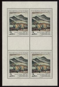1988 Czechoslovakia - SG.2954-6 Art. 22nd series, in sheetlets of 4 U/M (MNH)