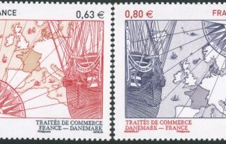 2013 France SG5485-6 350th Ann. Danish-France Trade Treaty U/M (MNH)