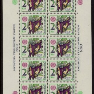 1976 Czechoslovakia -  SG.2301 WHO Campaign against smoking. sheetlet. U/M (MNH)