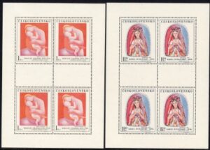 1970 Czechoslovakia - SG.1914-8 Art 5th series  - sheetlets of 4 U/M (MNH)