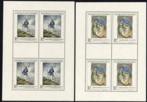 1968 Czechoslovakia - SG.1790-4  Art 3rd series. sheetlets of 4 U/M (MNH)