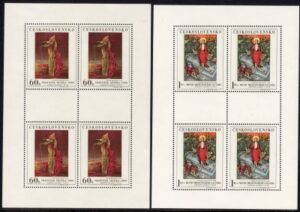 1969 Czechoslovakia - SG.1861-5 Art 4th series sheetlets of 4 U/M (MNH)