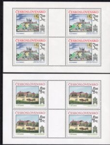 1981 Czechoslovakia - SG.2582-3  Historic Bratislava 5th issue, in sheetlets of 4   U/M  (MNH)