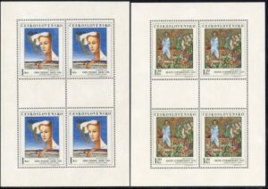 1971 Czechoslovakia - SG.1999-2003 Art 6th series, in sheetlets of 4 U/M (MNH)