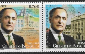 2015 France SG5809-10 10th Death Anniv of Gilberto Bosques U/M (MNH)