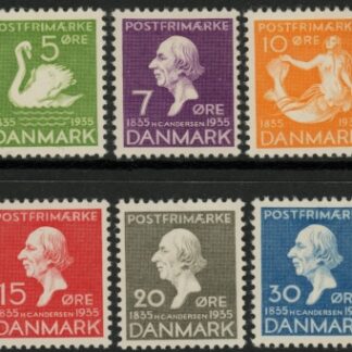 1935  Denmark  SG.292-7  Centenary Hans Christian's Fairy Tale Publication set 6 values mounted mint