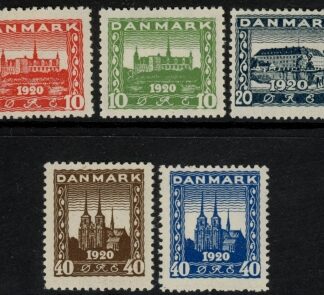1920 Denmark SG.208-12 Recovery of Northern Schleswig. set 5 values U/M (MNH)