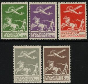 1925-29 Denmark SG.224-8 'AIR' set of 4 values M/M