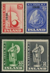 1940 Iceland SG.257-60 'New York Fair' overprints. set 4 values. M/M