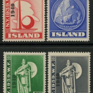 1940 Iceland SG.257-60 'New York Fair' overprints. set 4 values.  M/M