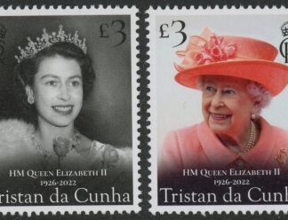2022 Tristan Da Cunha. SG.1357-8  HM Queen Elizabeth II 1926-1922. set 2 values U/M (MNH)