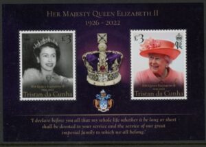 2022 Tristan Da Cunha. MS.1359 HM Queen Elizabeth II 1926-1922. mini sheet U/M (MNH)