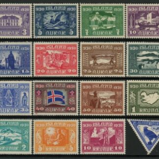 1930 Iceland SG.158-73 Parliamentary Millenary Celebration  set 16 values LM/M