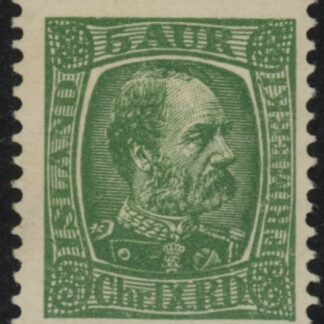 1902  Iceland  SG.45 King Christian IX   5a green . L M/M
