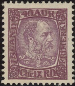 1902 Iceland SG.51 King Christian IX 40a deep mauve.. M/M