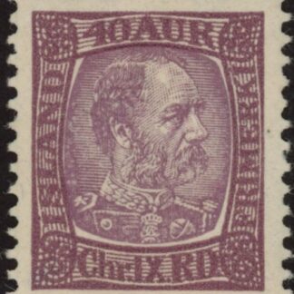 1902  Iceland  SG.51 King Christian IX   40a deep mauve.. M/M