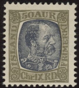 1902 Iceland SG.52 King Christian IX 50a grey & drab. M/M